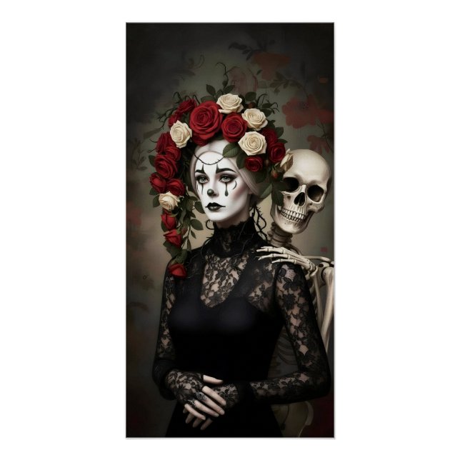 Póster Gothic Rose Queen – Dark Romantic Art (Anverso)