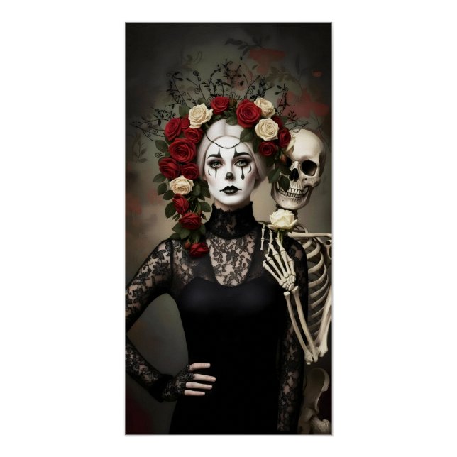 Póster Gothic Rose Queen – Dark Romantic Art (Anverso)