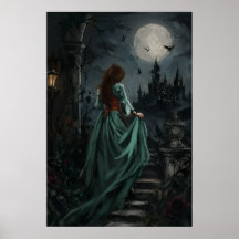 Gótica Reina Cuervo Femenina Luz de Luna