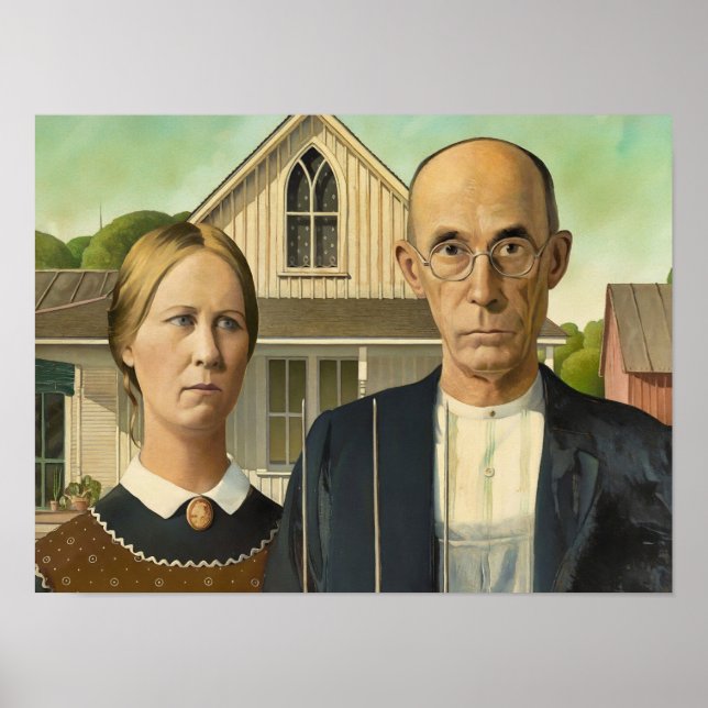 Póster Gótico Americano (Frente)