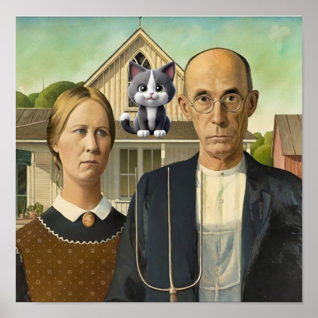 Póster Gótico americano —arte (Frente)