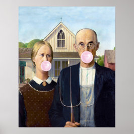 Póster Gótico Americano Grant Wood  
