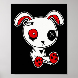 Póster Gótico Bunny Lazy Halloween disstume asustado góti