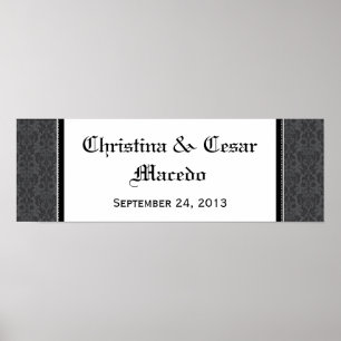 Póster Gótico Gótico Formal Gris Negro Personalizado de 2