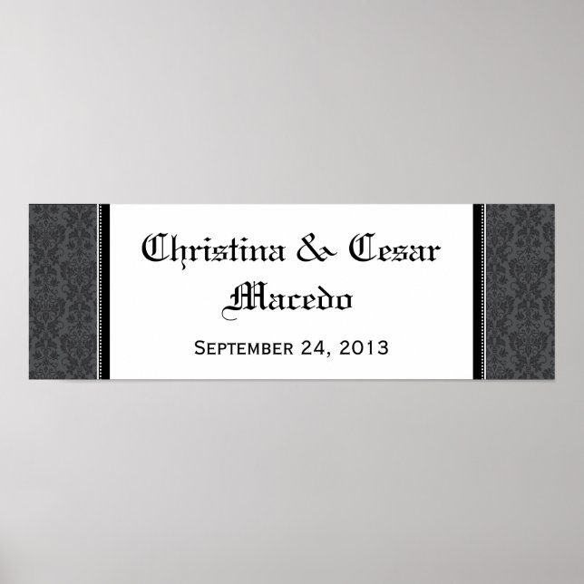 Póster Gótico Gótico Formal Gris Negro Personalizado de 2 (Frente)