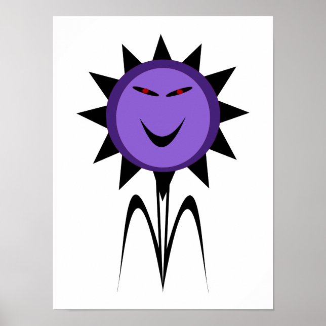 Póster Gótico Kawaii Flower Evil Poster de Halloween (Frente)