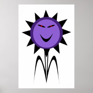 Póster Gótico Kawaii Flower Evil Poster de Halloween