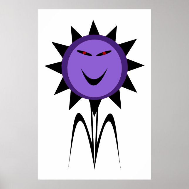 Póster Gótico Kawaii Flower Evil Poster de Halloween (Frente)