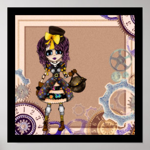 Póster Gótico Kawaii lolita Steampunk