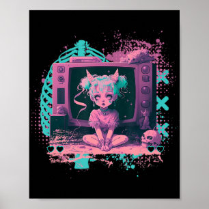 Póster Gótico Pastel Kawaii Creepy Cute Menhera Sad Anime