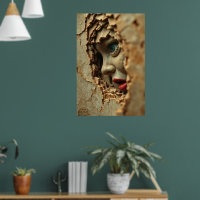 Póster gótico Verdad Porcelana Silencio Roto