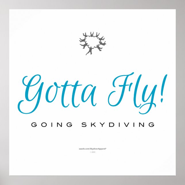Póster Gotta Fly! Going Skydiving (Frente)
