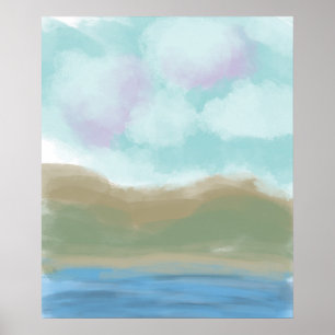 Póster Gouache Landscape Poster Por La Artista Linda Kava