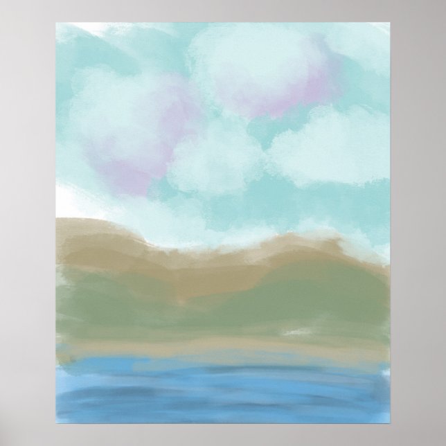 Póster Gouache Landscape Poster Por La Artista Linda Kava (Frente)