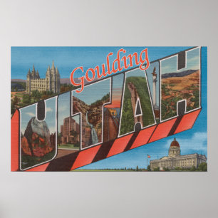Póster Goulding, Utah - Escenas de letras grandes