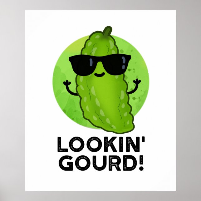 Póster Gourd Funny Guay Veggie Pun (Frente)