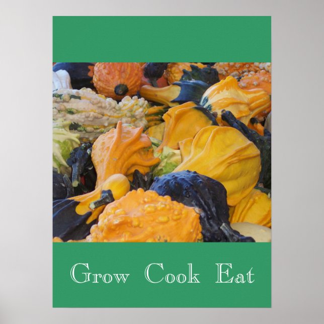 Póster Gourds-Grow Cook Eat Poster (Frente)