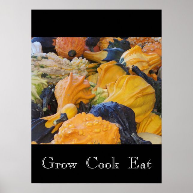 Póster Gourds-Grow Cook Eat Poster (Frente)
