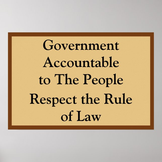 Póster Government Accountable Rule of Law (Frente)