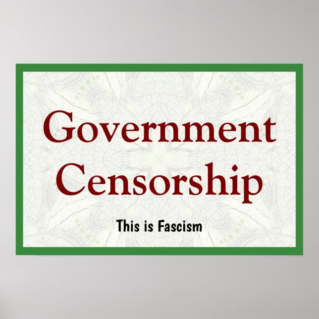 Póster Government Censorship (Frente)