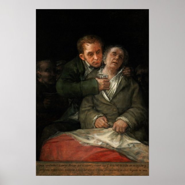 Póster Goya - Asistida Por La Médica Arrieta 1820 (Frente)