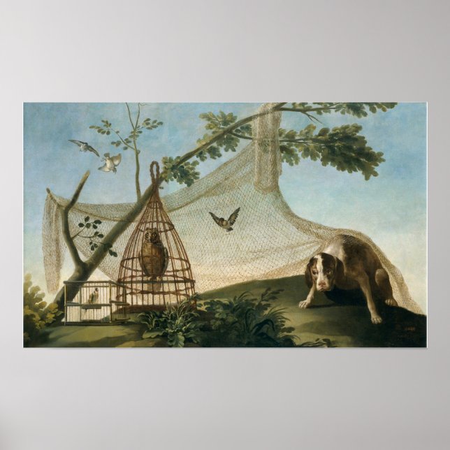 Póster Goya - Caza con cebo 1775 (Frente)