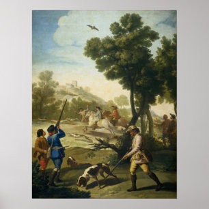 Póster Goya - Caza de codornices 1775
