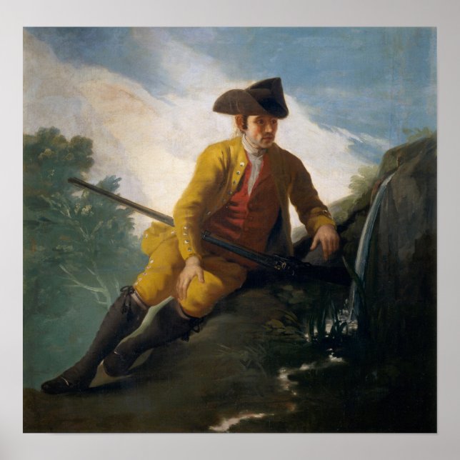 Póster Goya - Cazador En Stream 1786 (Frente)