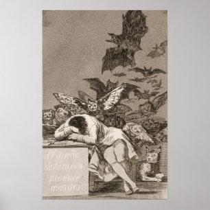 Póster Goya - El Sueño De La Razón Produce Monstruos 1799