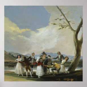 Póster Goya - Juego de la gallina ciega 1788