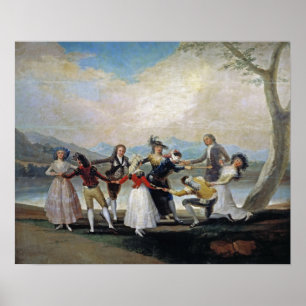 Póster Goya - Juego de la gallina ciega 1788