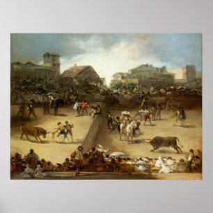 Póster Goya - Korrida En Anillos Divididos