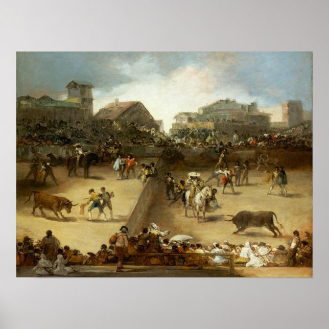 Póster Goya - Korrida En Anillos Divididos (Frente)