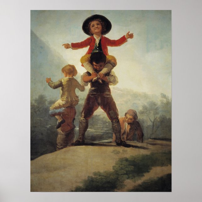 Póster Goya - Kurinnie luchando. 'Caballo y Jinete' 1791 (Frente)