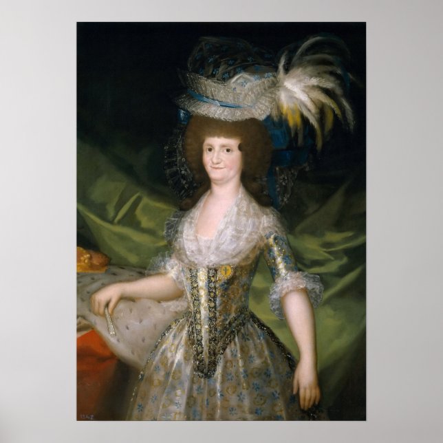 Póster Goya - Maria Louise De Parma Reina De España 1790 (Frente)