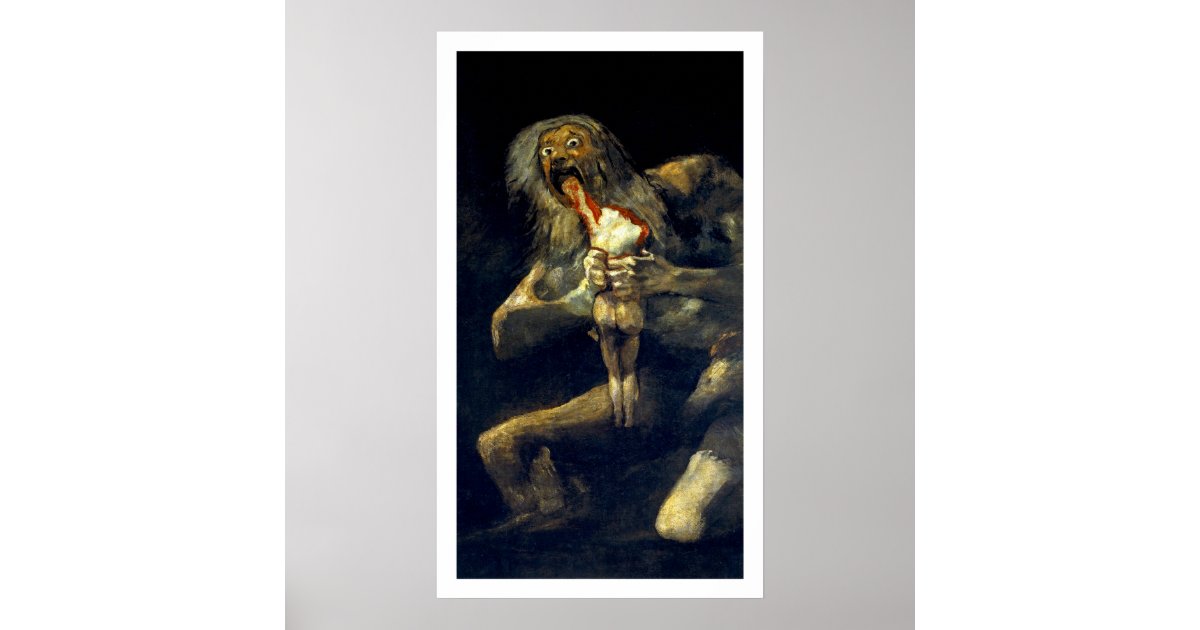 Póster Goya: Saturn que devora a su hijo | Zazzle.es