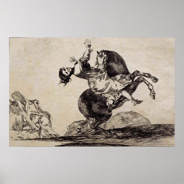 Póster Goya - Secuestro de un caballo 1823 (Frente)