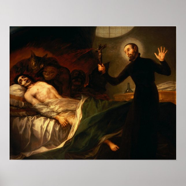 Póster Goya - Sv. Francis Borgia ayuda a morir 1788 (Frente)
