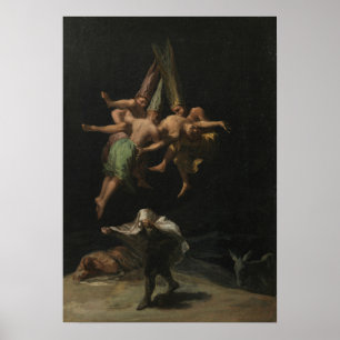 Póster Goya - Vuelo de Brujas 1787