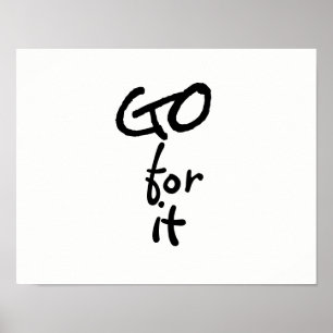 Póster gp por ella tipografía audaz blanco y negro
