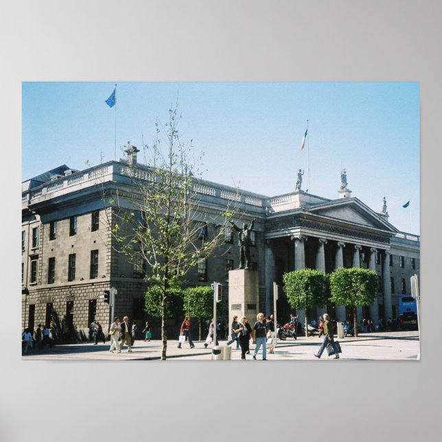 Póster GPO, O'Connell St. Dublin City Center, Irlanda (Frente)