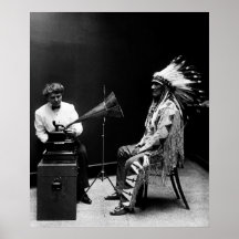 Grabación del fonógrafo Thomas Edison nativo ameri