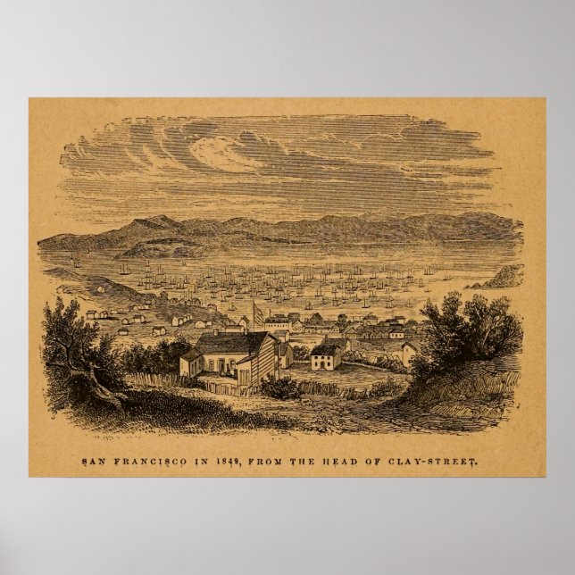Póster Grabado antiguo San Francisco (Frente)