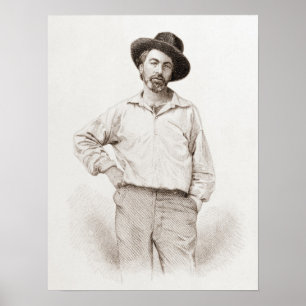 Póster Grabado de Walt Whitman