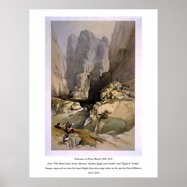 Póster Grabado en piedra por Louis Haghe (Frente)