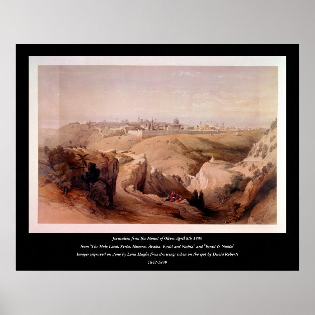 Póster Grabado en piedra por Louis Haghe (Frente)