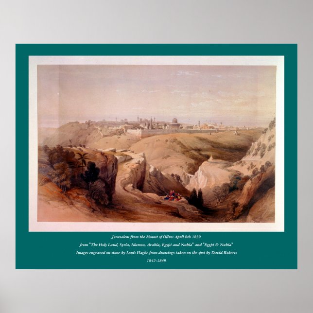 Póster Grabado en piedra por Louis Haghe (Frente)