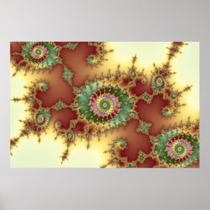 Póster Grabado en relieve - Poster fractal