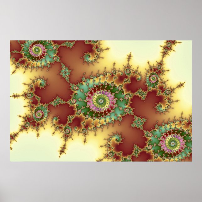 Póster Grabado en relieve - Poster fractal (Frente)