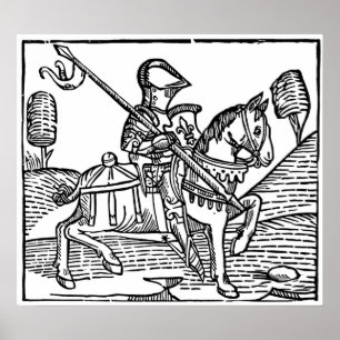 Póster Grabado Medieval de Knight
